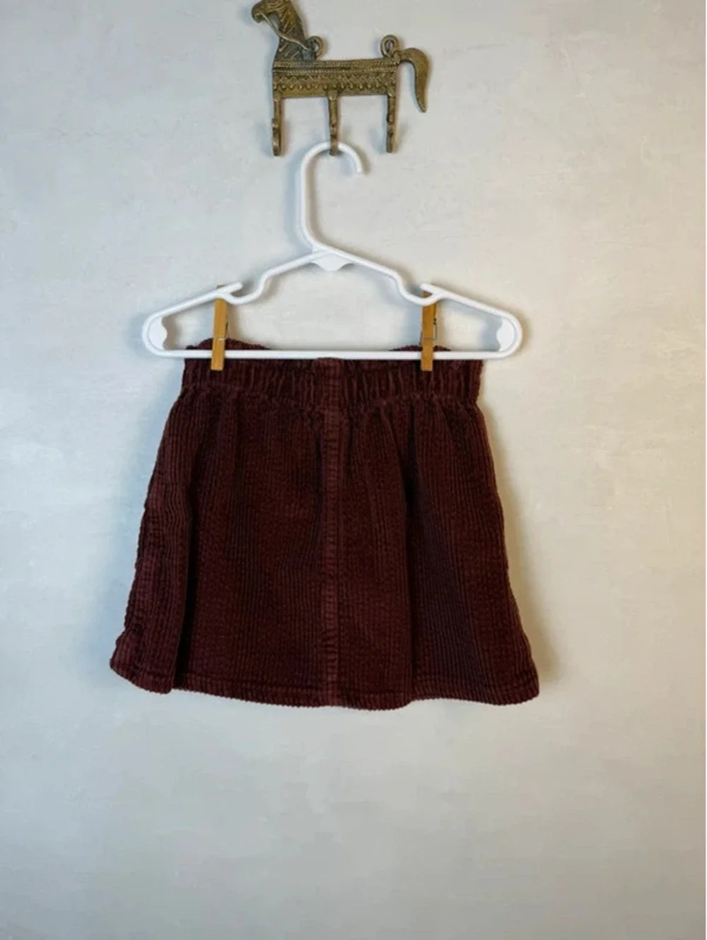 Girls corduroy button up skirt with heart pockets size 4T